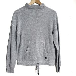 Michael Kors Womens Knit Sweater Size M Gray Neutral Casual Chic Gorpcore Sporty